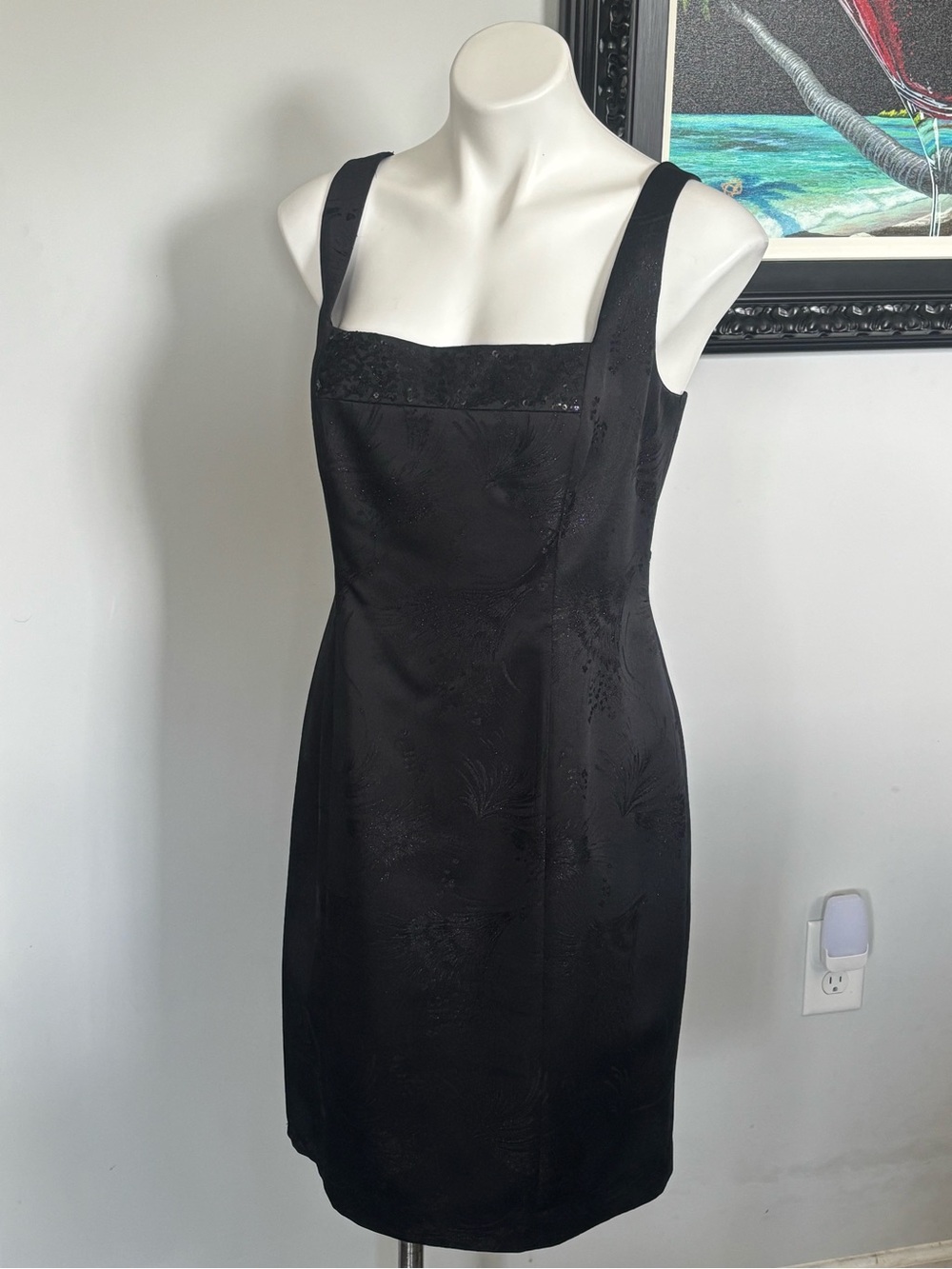 Evan-Picone Black Cocktail Mini Dress